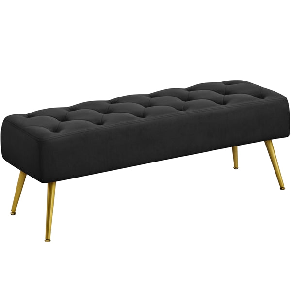 Yaheetech Modern Ottoman Bench Velvet Bench