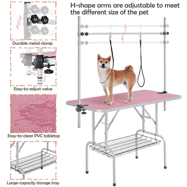 Yaheetech 46'' Pet Grooming Table for Large Dogs