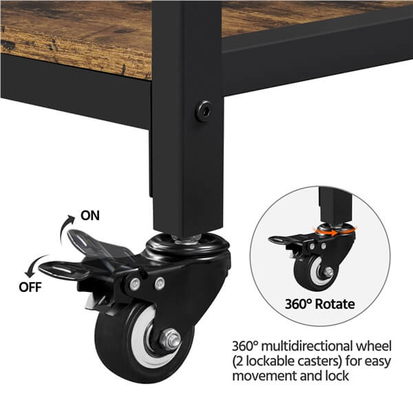 Yaheetech Kitchen Island Cart with Power Outlet