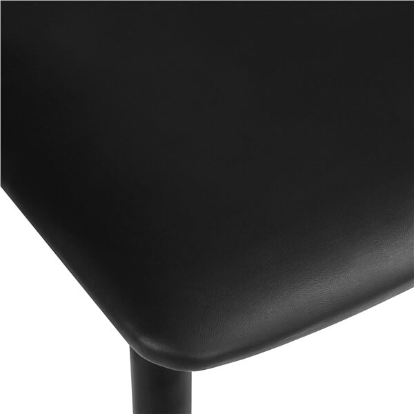 Set of 2 PU Leather Dining Chairs Armless Kitchen Chairs
