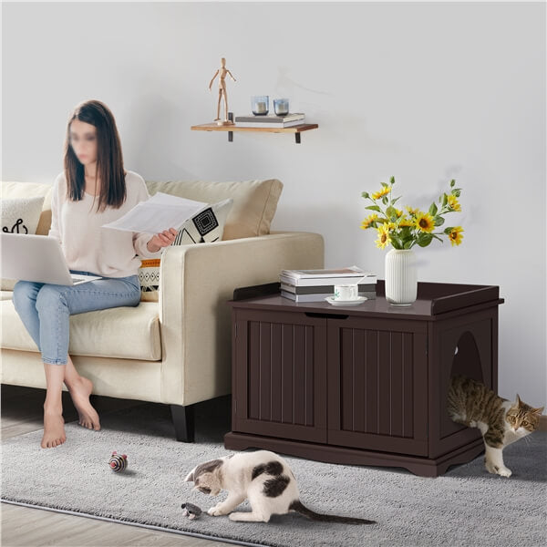 Yaheetech Cat Litter Box Enclosure