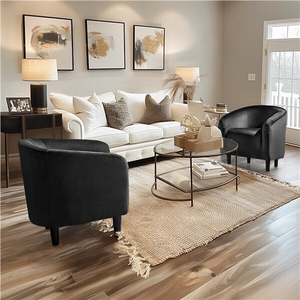 Set of 2 Velvet Club Chair