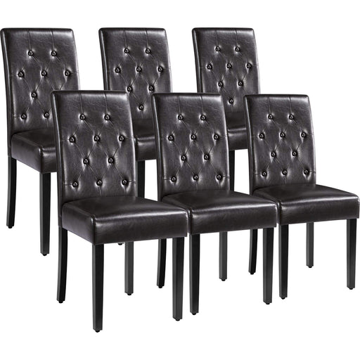 6 black dining chairs