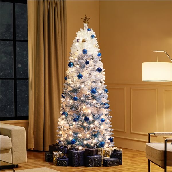 Yaheetech Pre-lit Pencil Artificial Christmas Tree Holiday
