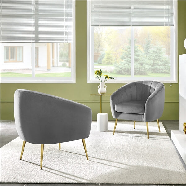 Yaheetech Velvet Accent Chair