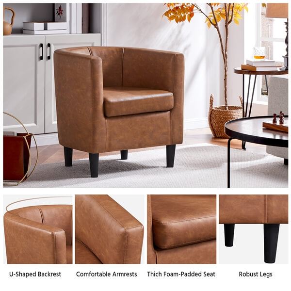 Yaheetech Accent Chair, PU Leather