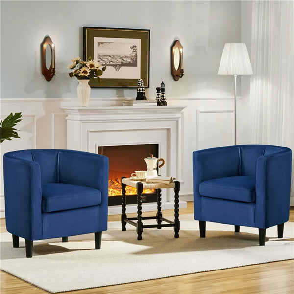 Yaheetech Barrel-Shaped Accent Chair