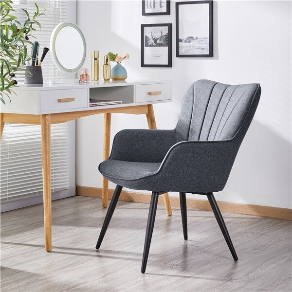 Yaheetech Pleated Fabric Armchair