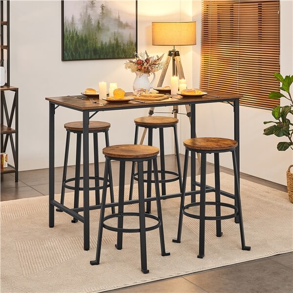 Yaheetech 26” Industrial Counter Barstools Set of 2
