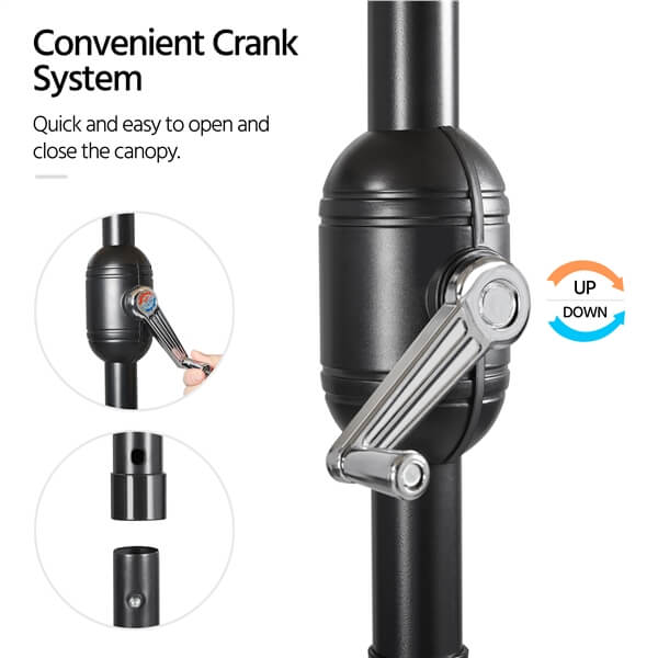 Yaheetech Patio Umbrella with Base Included