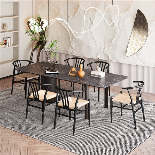Yaheetech 2PCS Weave Arm Chair