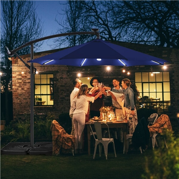 10 Ft 8-Rib Patio Offset Umbrella