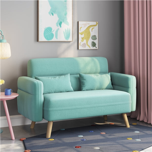 Yaheetech 46.5" W Small Fabric Loveseat Sofa