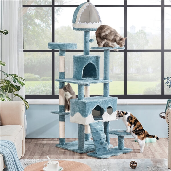 Yaheetech 72.5in Ocean-Themed Large Cat Tree