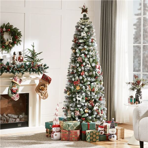 7.5 pre lit slim christmas tree