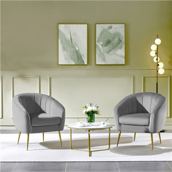 Yaheetech Velvet Accent Chair
