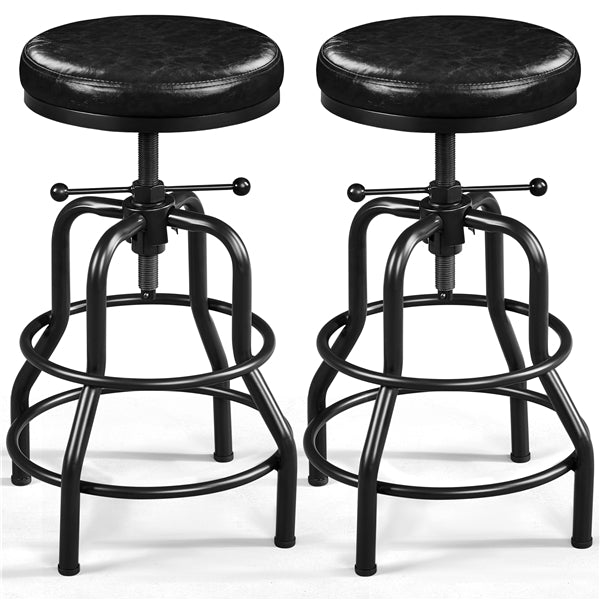 Yaheetech Industrial Bar Stools Vintage Counter Height Adjustable Metal Bar Stool