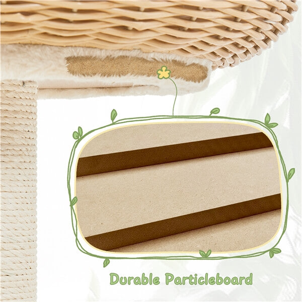 29.5″ Tall Rattan Cat House