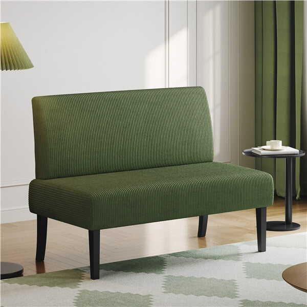 Yaheetech Corduroy Loveseat Small Couch