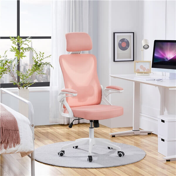 Yaheetech High Back Mesh Office Chair with 90° Flip-up Armrest