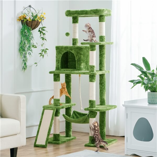Yaheetech  63″ Tall Multilevel Cat Tree