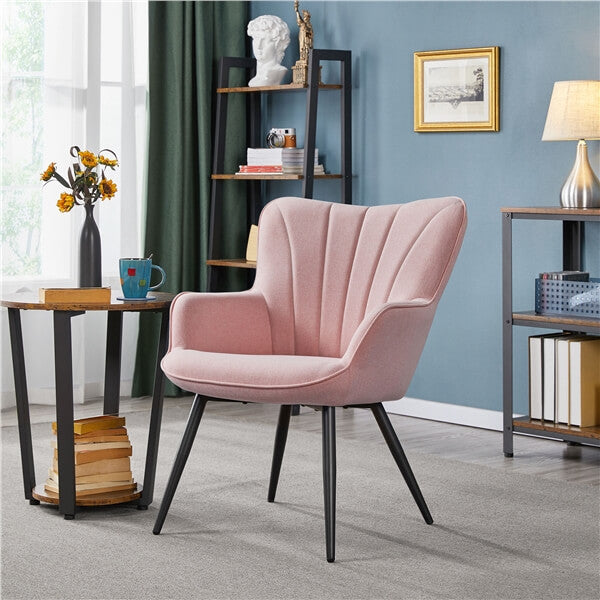 Yaheetech Pleated Fabric Armchair