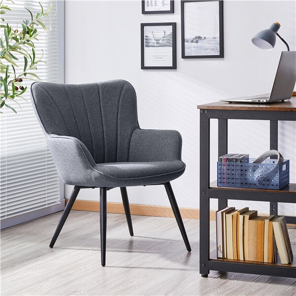 Yaheetech Pleated Fabric Armchair