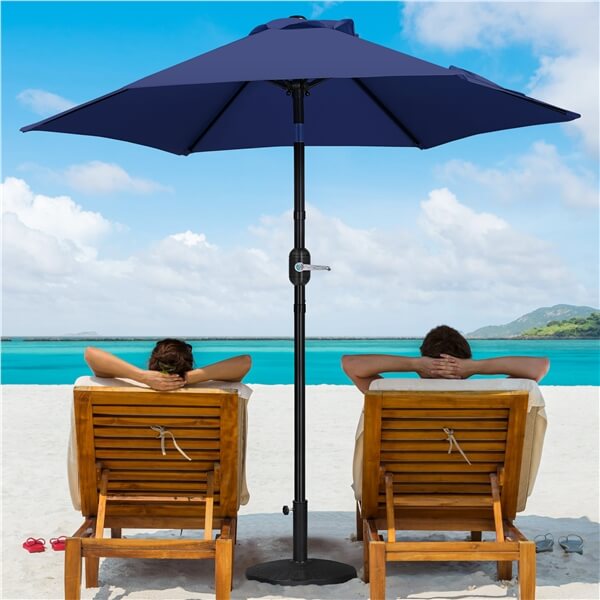 Yaheetech Patio Umbrella, 7.5FT Outdoor Table Market Umbrella