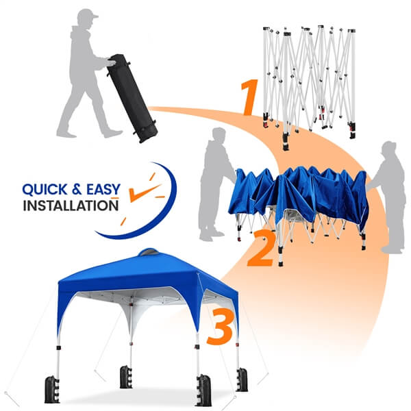 quick up tent 2.5m x 2.5m Metal Gazebo Yaheetech