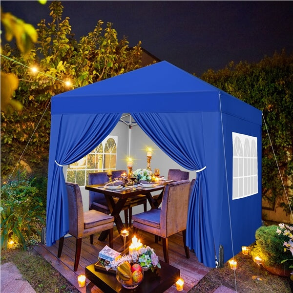 8x8 tent Yaheetech Adjustable 8x8 ft Pop Up Canopy Tent, White