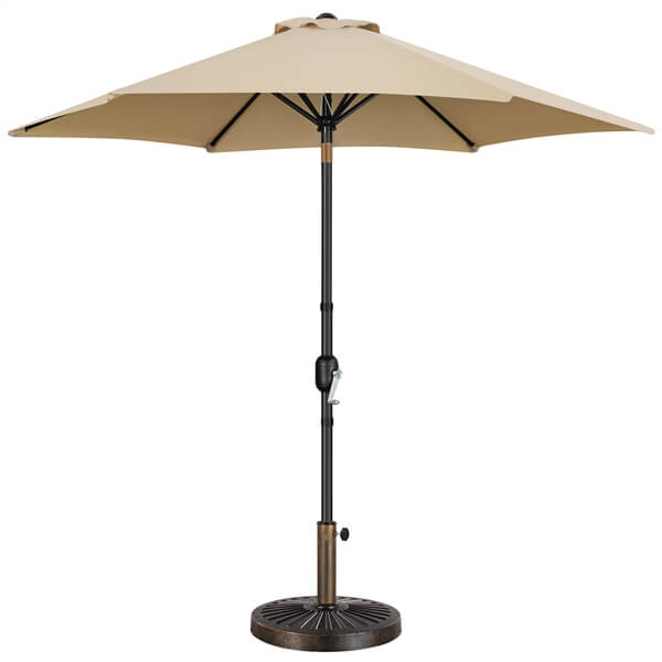Yaheetech 7.5FT/9FT Patio Umbrella with 22lb Umbrella Base Included