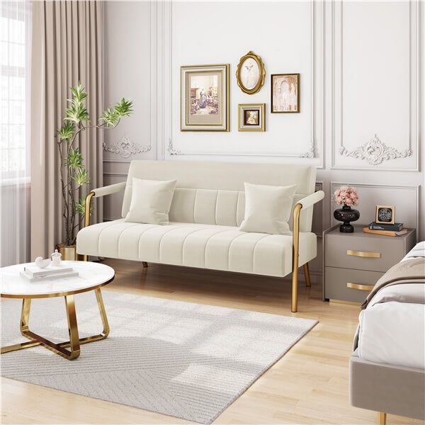 Yaheetech  30" W Modern Sofa Small Sofa Luxurious Velvet Fabric