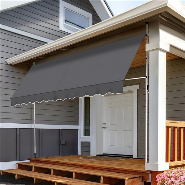 Yaheetech Manual Retractable Awning with Adjustable Angle & Height