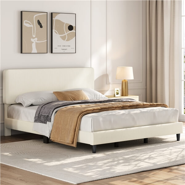 Yaheetech King Size Upholstered Bed