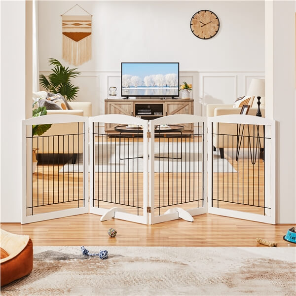 Yaheetech 32-inch Tall Dog Gate Extra Wide Pet Gate for Dogs