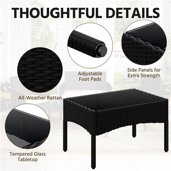 Yaheetech Patio Furniture Set 4 Pieces Conversation Sets