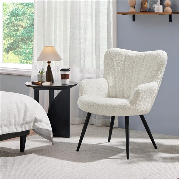 Yaheetech Boucle Accent Chair