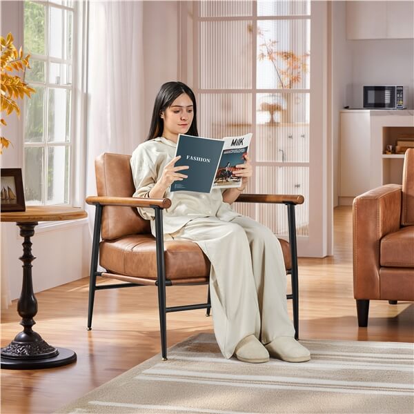 Yaheetech PU Leather Living Room Chair