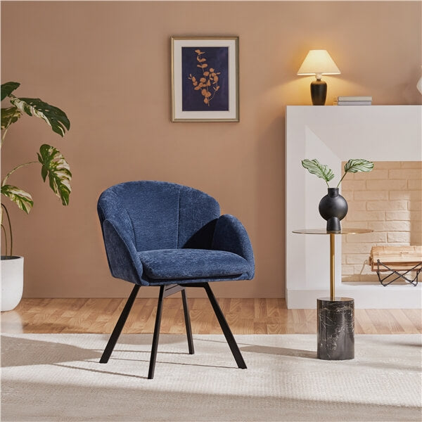 Yaheetech Flower-shaped Chenille Accent Armchair
