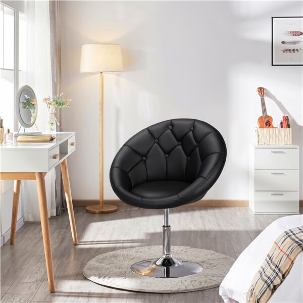 Yaheetech Height Adjustable Modern Round Barrel Chair