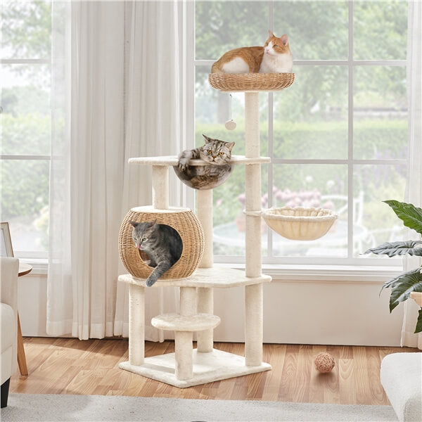 Yaheetech 54in Rattan Cat Tree