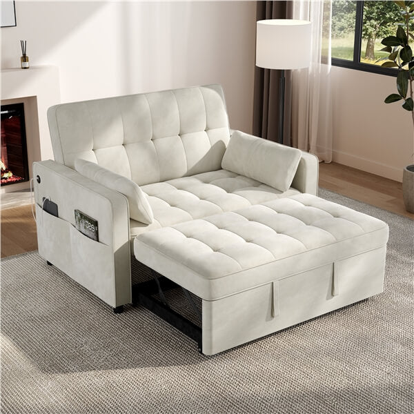 Yaheetech 3-in-1 Pull-Out Sofa Bed