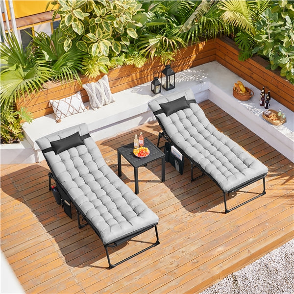 Yaheetech 5 Position Folding Tanning Chair