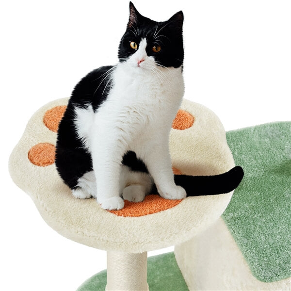 Yaheetech 58″ Tall Cat Paw-Shaped Play Tower