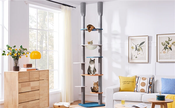 Yaheetech 8-8.6FT Floor-to-Ceiling Cat Tree