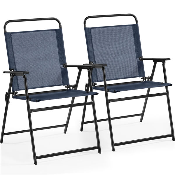 Yaheetech Outdoor Patio Chairs Folding Patio Chairs Set of 2