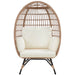 hand-woven rattan egg lounger