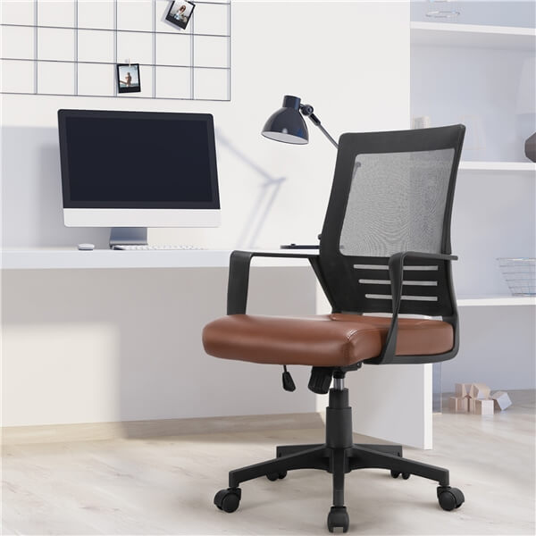 Office Chair, Ergonomic Desk Chair with Lumbar Support and Adjustable  Armrests, Breathable Mesh Mid Back Computer Chair, Reclining Task Chair for  Home Office 