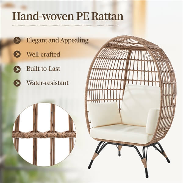 PE Rattan Egg-shaped Chair