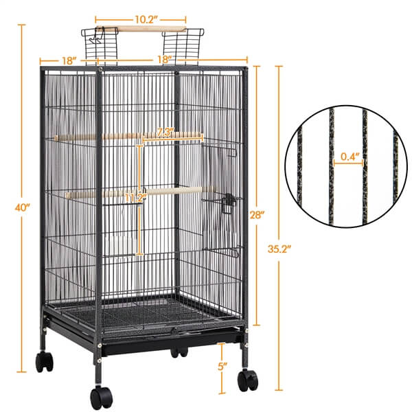 Yaheetech 40 Inch Wrought Iron Bird Cage
